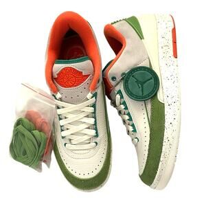 Air Jordan Titan 2 Women's Retro Low Sail/Safety Orange/Chlorophyll size 9.5 New